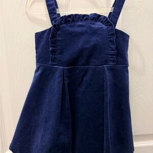 Janie and Jack Deep Blue Ruffled Dress
